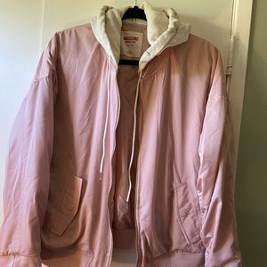 Pink bomber hoodie Mossimo jacket. Size XL